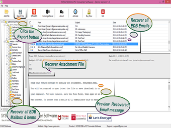 SysOZ EDB to PST Converter