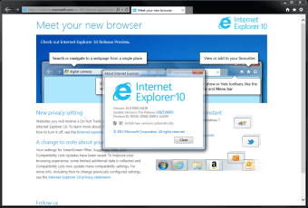 Internet Explorer 10 for Windows 7
