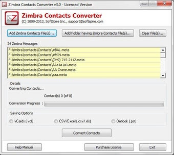 Image 0 pour Zimbra Contacts Converter