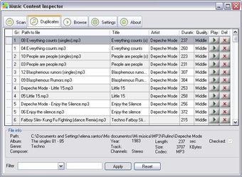 Immagine 0 per Music Content Inspector