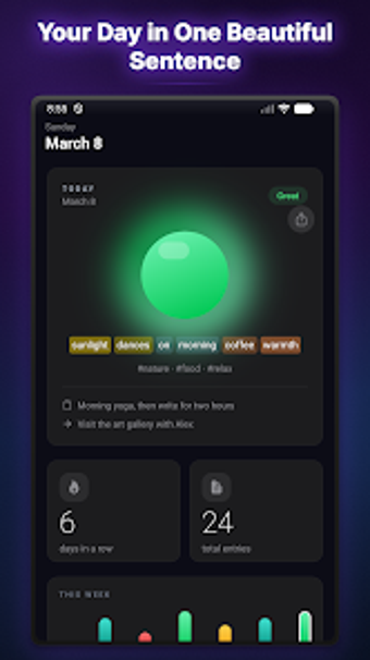 Bild 0 für DayDots  AI Mood Journal