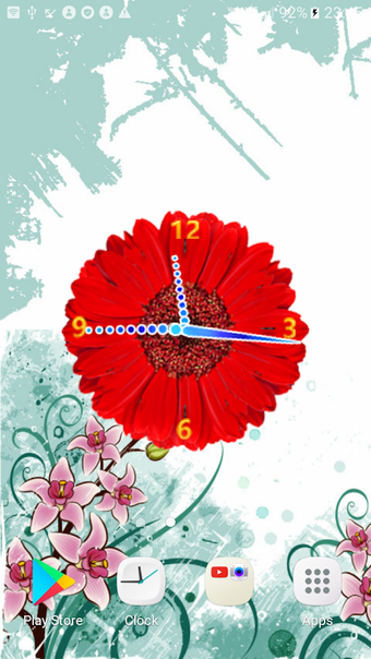 Image 0 for Flowers Clock Live wallpa…