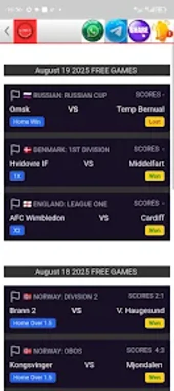 Imagen 0 para Links Correct Scores