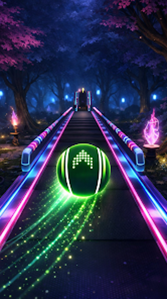 Neon Rolling Ball Run 3Dの画像0