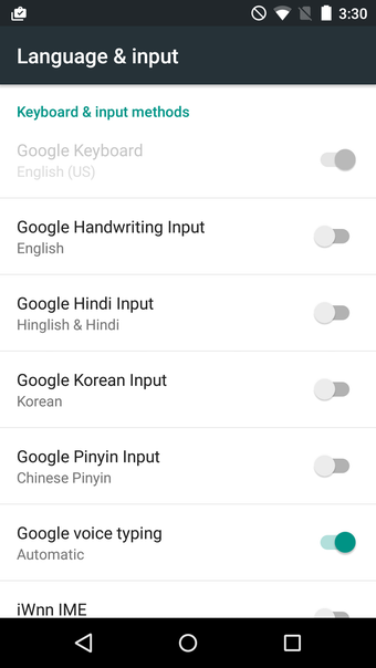 Google Handwriting Input