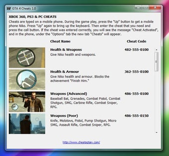 Bild 0 für GTA 4 Cheats