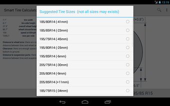 Bild 0 für Smart Tire Size Calculato…