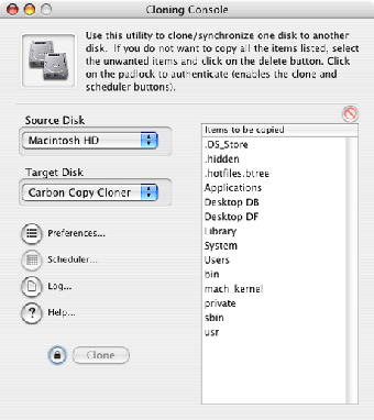 Mac Backup Software, Carbon Copy Cloner