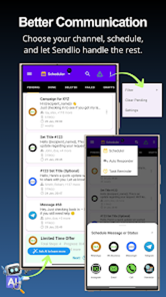 Imagen 0 para Sendlio AI Messaging Assi…