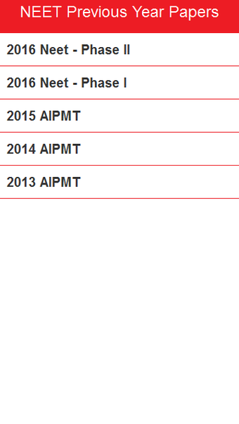 NEET Previous Papers