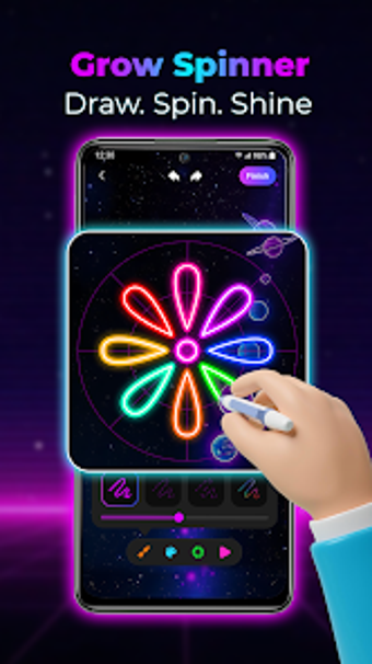 Obraz 0 dla Glow Finger Spinner Doodl…