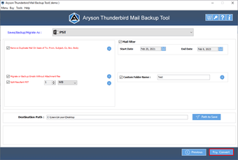 Bild 0 für Aryson Thunderbird Backup…