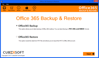 Bild 0 für CubexSoft Office 365 Back…