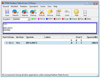 Image 1 for Partition Table Doctor