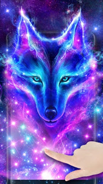 Obraz 0 dla Night Sky Wolf Live Wallp…