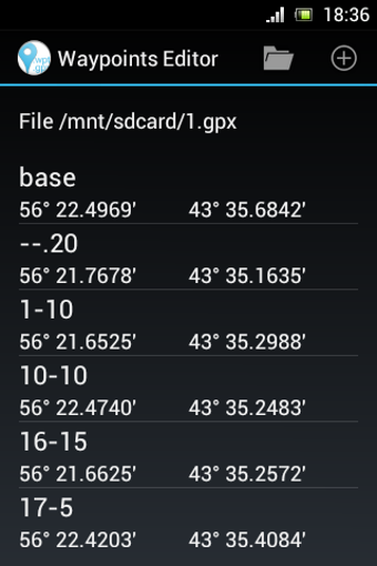 GPS Waypoints Editor