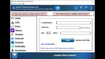 Obraz 0 dla SysInfo AOL Mail Backup T…