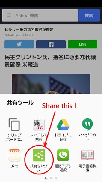 Share Selector