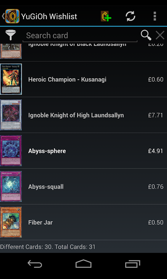 Image 0 for Wishlist for YuGiOh!