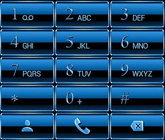 Dialer Theme Frame Color Blue