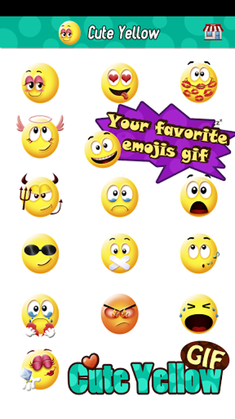 Image 0 pour Cute Smiley Gif Emoji Sti…