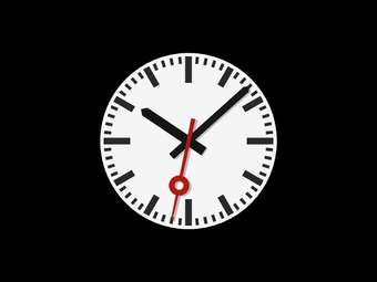 Analog DIN clock screensaver