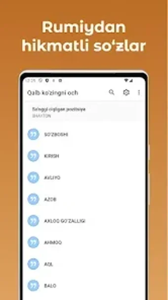 Bild 0 für Qalb kozingni och - Rumiy