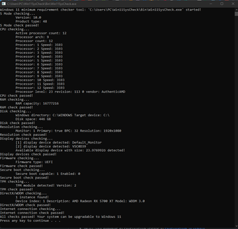 Win11SysCheckの画像0