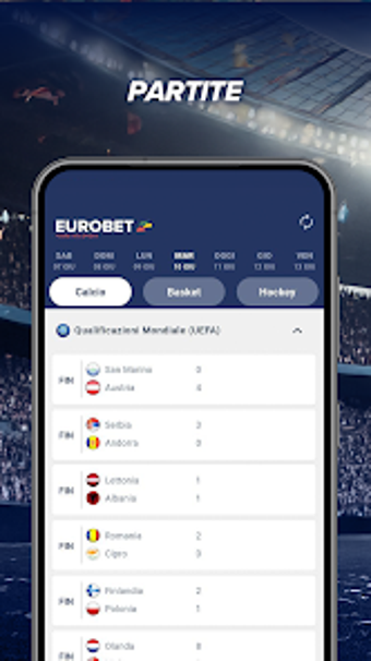 Obraz 0 dla Eurobet: Diretta Sport