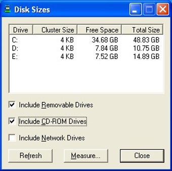 DiskSizes