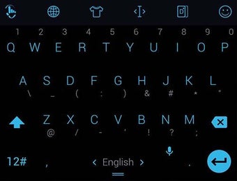 Keyboard Theme Flat Black Blue