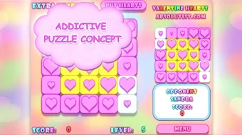 Valentine Hearts Collapse Game