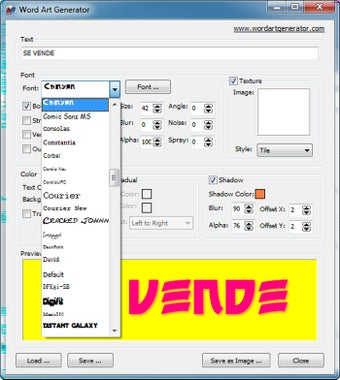 Immagine 3 per Word Art Generator