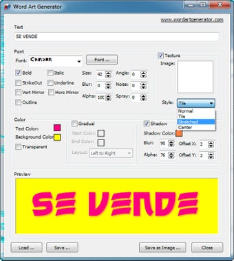 Immagine 1 per Word Art Generator