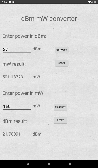 Image 0 pour dBm mW converter