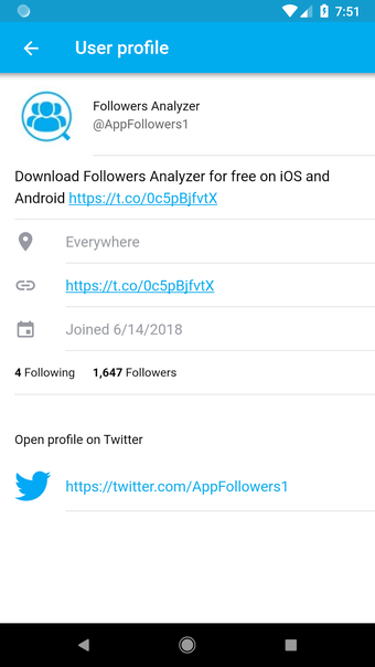 Bild 0 für Followers Analyzer for Tw…