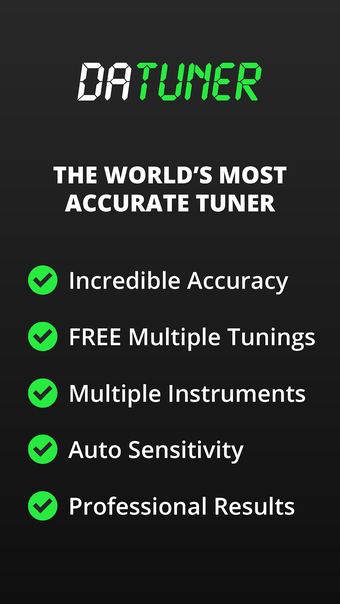 Guitar Tuner Bass Violin Banjo  more  DaTuner