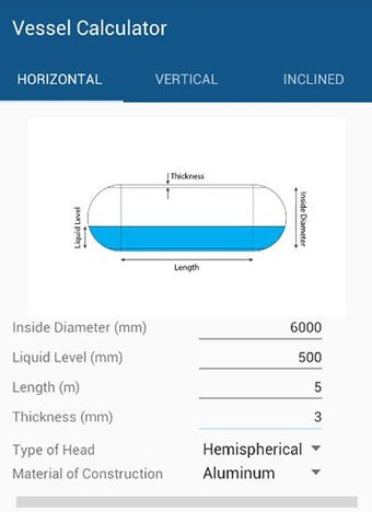 Immagine 0 per Vessel Calculator