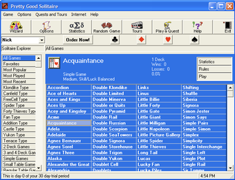 Imagen 3 para Pretty Good Solitaire