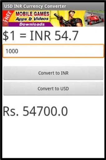 USD INR Currency Converter