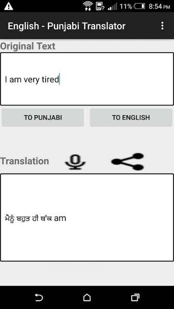 English - Punjabi Translator