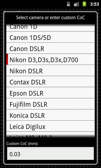 DoF Calcの画像0