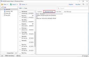 Image 0 for 4n6 DBX Forensics Wizard