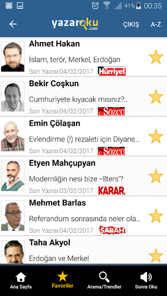 Obraz 0 dla Köşe Yazarları - Yazaroku…