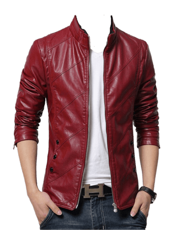 Man Leather Jacket Photo Suit