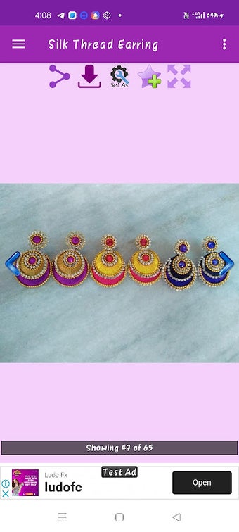 Immagine 0 per Silk Thread Earring Galle…