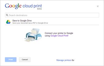 Google Cloud Print的第1张图片