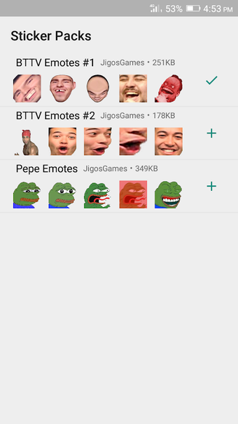 BTTV Livestream Emote Stickers - WAStickerApps