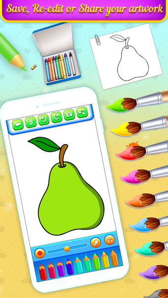 Immagine 0 per Fruits Coloring Book  Dra…