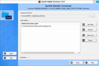 Bild 0 für SysInfoTools Maildir Conv…